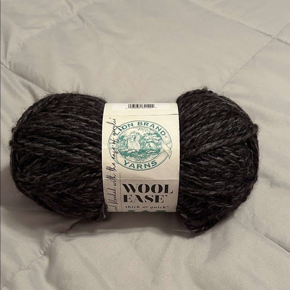 Lion Brand Wool-Ease Thick & Quick Yarn - Charcoal